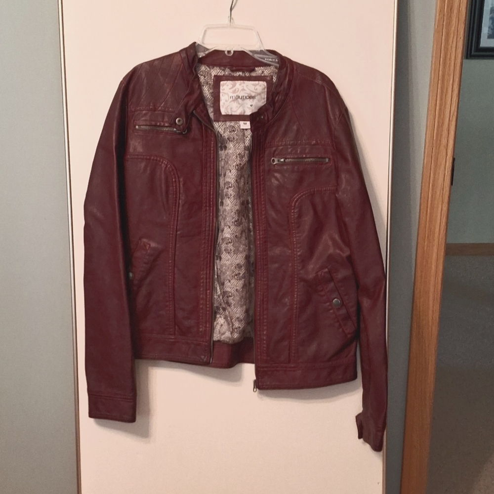 Burgundy Bomber Jacket